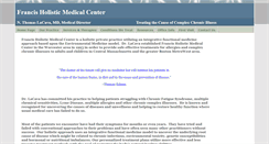 Desktop Screenshot of francisholisticmedicalcenter.com